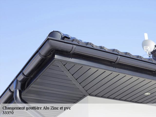 Changement gouttière Alu Zinc et pvc 33350